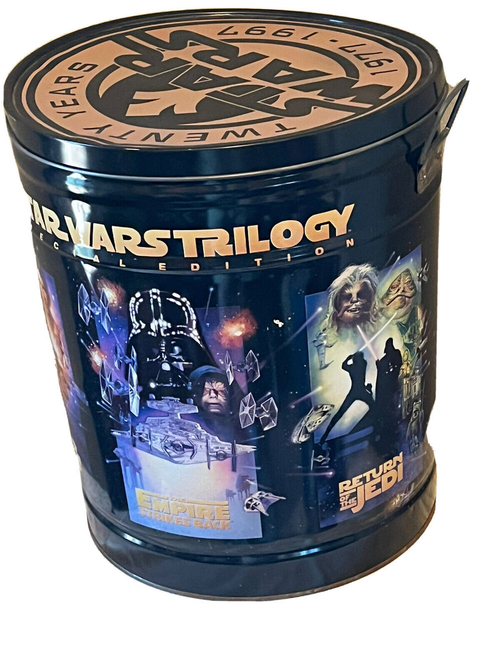 Star Wars Bertel’s Can Co. Original Trilogy Rare Vintage Tin 1977-1997 14” Can